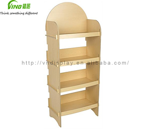 Vino Oak Double-Sided Heavy Duty Knock-down Customizable Storage <b>Racks</b> Shelving Units Paint Stain Receptive Wood Supermarket - Product Image 4