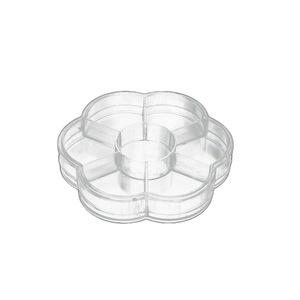 Transparent Plastic Storage Box 7 Compartments Plum Blossom Shape Cosmetic Jewelry Organizer Desktop Organizer - Product Image 4