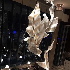 Lampadario di Lusso Moderno in Vetro Personalizzato, Grande Lampada a Sospensione LED con Corpo in Acciaio Inox, Garanzia di 10 Anni, Facile Installazione - Product Image 3