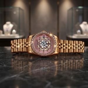 นาฬิกาข้อมือสไตล์ดีไซเนอร์ US Hip Hop Iced Luxury Moissanite สแตนเลสสตีล ประดับเพชรทรงบาแกตต์ สายขนาด 20 มม. สำหรับใส่ทุกวัน - Product Image 2