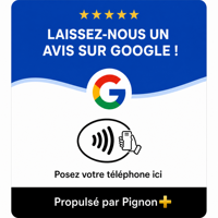 Carte NFC Google Review en français, Carte NFC Google Review en espagnol, Carte NFC Google Review
