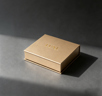 Boîte personnalisée en carton ondulé doré pour cartes à café, emballage magnétique flexible, gaufrage UV, recyclable, de luxe, en forme de livre