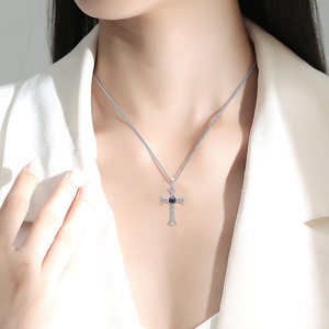 GIVELUCK gioielli religiosi per bambini all'ingrosso materiale metallico di proiezione ciondolo croce di Zirconia di ispirazione cattolica - Product Image 5