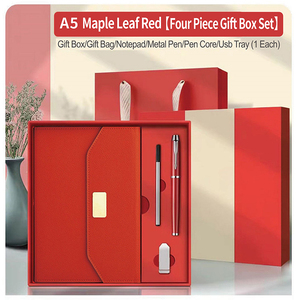 Sang Trọng A5 Kinh Doanh Kế Hoạch Chương Trình Máy Tính Xách Tay Thiết Lập Bút USB Biểu Tượng Tùy Chỉnh Hộp Quà Tặng 100 Trang Loose-Leaf Ràng Buộc Phong Cách Thiết Kế Từ Tính - Product Image 3