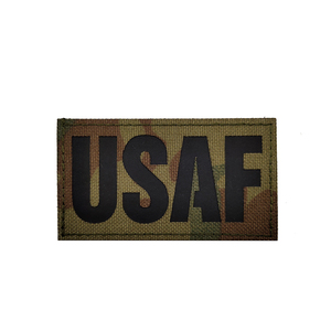 <span class=keywords><strong>USAF</strong></span>レターブラック反射迷彩カラー服装飾パッチフックとループアップリケバッグ & パーカー用 - Product Image 6