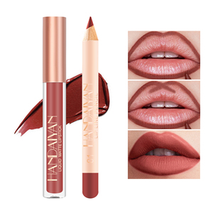 Kits de Labiales Veganos de Larga Duración a Prueba de Agua con Delineador de Labios, Lápiz Labial y Brillo Mate, Set de Brillo y Delineador de Labios Ecológico Personalizado - Product Image 1