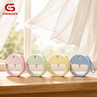 Flacon pulvérisateur de parfum de poche portable rond de 30 ml 35 ml, nouveau design, flacon pulvérisateur de carte de crédit en PET, pulvérisateur à pompe, désinfectant pour les mains rechargeable