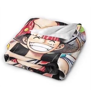 ผ้าห่มลายการ์ตูนลูฟี่ ฟัซซี่ ญี่ปุ่น สุดเท่ สำหรับใช้ในบ้าน ขนาด 125*100 ซม. ผ้าคลุมเตียง อนิเมะ - Product Image 5