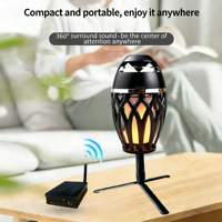 Speaker Mini Wireless Mesh Flame OEM/ODM 2.4G Modul Ganda untuk V5.5 LED RGB Baterai Isi Ulang Tahan Air IPX6