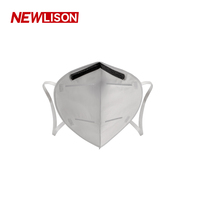 Masque facial jetable KN95 NEWLISON à prix avantageux, 4 couches, protection professionnelle, masque respiratoire blanc, sangle d'oreille réglable, nez