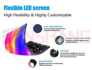 Modules Led pliables souples personnalisés Écran LED ultra-mince Formes 3d Affichages interactifs Panneau vidéo LED flexible - Product Image 3