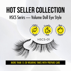 Pestañas Postizas Hollyren, Pestañas de Tira Completa, Pestañas 3D de Mink Sintético, Pestañas Postizas con Logotipo Personalizado - Product Image 3