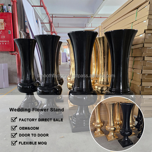 Support à fleurs de style moderne à forte demande, décoration lisse à taille basse pour mariages, anniversaires, événements, décorations de mariage très recherchées - Product Image 2