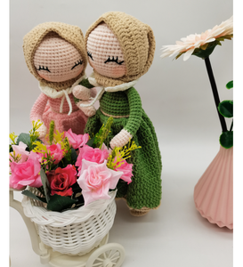 ตุ๊กตาถักโครเชต์ฮิญาบ ทำมือ ของเล่นเด็กเล็ก 28-30 ซม. ใยฝ้าย โพลีเอสเตอร์ ไนลอน บรรจุใยฝ้าย PP  รับสั่งทำ - Product Image 3