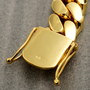 Hip Hop 18K oro personalizado oro cubano enlace cadena Miami enlace 8mm10mm12mmgargantilla Super gran culo cubano Collar para mujeres - Product Image 5