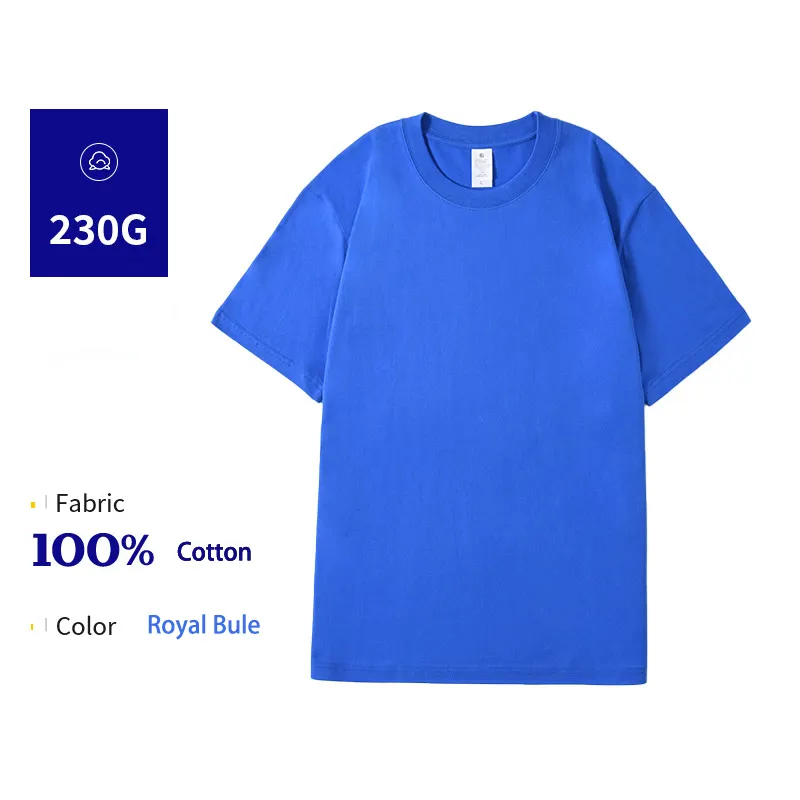 Free Sample Tees Atacado Round Neck T Shirt Coton Custom Printing Plain Blank T-Shirt Bulk para Homens Sublimação T-shirts