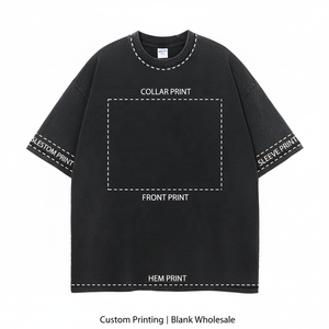 T-shirt Homme Oversize Vintage en Coton Tissé Personnalisable, Écologique, avec Impression de Logo Personnalisé, Style Urbain – Meilleures Ventes - Product Image 4