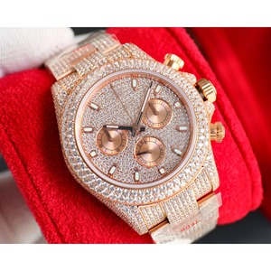 Montre Homme Drioshipping 2025 Ronde de Luxe avec Diamants, Étanche, à Quartz et Mécanique Automatique - Product Image 3
