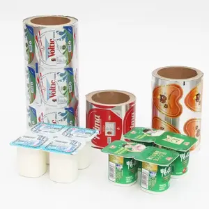 Pemasok Cina grosir desain panas penyegelan aluminium Foil PP cangkir Lidding Film untuk Yogurt/minuman/jeli bungkus kemasan kemasan