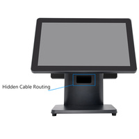 Terminal de point de vente à double écran tactile personnalisé de 15,6 pouces, multi-OS, JSJ JSJ68-D-116 RK3566 Wi-Fi 6 Bluetooth 5.2, garantie 1 an