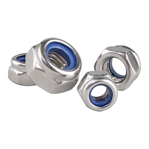Tuerca de seguridad con inserto de nailon DIN985, acero inoxidable 304, sistema imperial 2 # Tuercas hexagonales autoblocantes anticaída métricas de 3/4" M2-M30 - Product Image 2