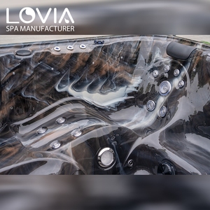 Bak Mandi <span class=keywords><strong>Whirlpool</strong></span> Luar Ruangan Deluxe Besar untuk 6 Orang dengan Pijat Hidro - Product Image 2