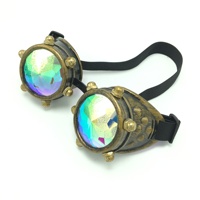 Gothique Steampunk Rétro Lunettes Kaléidoscope Cyber Vintage Lunettes Halloween Cosplay Vintage Carnaval Party Goggles