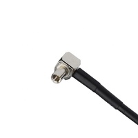 20cm TS9 macho a SMA hembra ángulo recto antena adaptador Pigtail RG174 conector de Cable Coaxial para Cables de comunicación