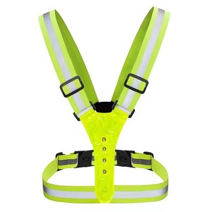 Gilet de travail en polyester réfléchissant LED personnalisable vêtements de sécurité réglables et imperméables EN 20471 certifié Protection de type 1 - Product Image 2