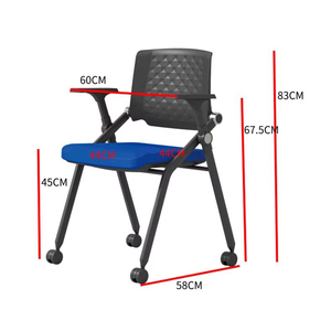 In magazzino centro di formazione <span class=keywords><strong>sedie</strong></span> sala riunioni <span class=keywords><strong>sedie</strong></span> da ufficio pieghevole con ruota e blocco note - Product Image 4