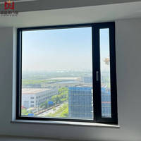Ventana de Balcón de Aleación de Aluminio con Vista Panorámica de 360 Grados, Moderna, Oscilante, Horizontal, Personalizable, con Microventilación, para Sala de Estar de Hotel