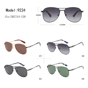 Unisex Pilot Sunglasses Full Rim Rectangle Metal Frame UV400 Protection for Adults Outdoors - Product Image 3