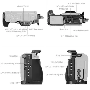 Kit de Liberación Rápida HawkLock de Aleación de Aluminio para Jaula de Cámara ZR con Placa de Batería V-Mount, Abrazadera de Cable y Asa Superior 6113 - Product Image 2