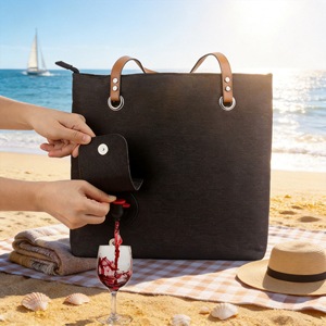 Productos en oferta: bolsas portátiles para vino, bolsas térmicas aisladas, bolsas de playa para vino, bolsas térmicas de gran capacidad - Product Image 1