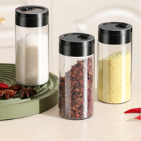 Salière et poivrière jetables en plastique, flacon de 100 ml avec couvercle métallique pour assaisonnements et épices