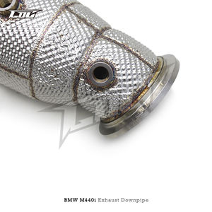 Tuyau de descente à débit libre en stock OEM pour BMW M340 M340i M440 G20 G22 X3 X4 B58 3.0T 2017-2024 Tuyau de descente d'échappement SS304 avec bouclier thermique - Product Image 4