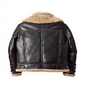 Blouson Bomber Décontracté pour Homme avec Col en Fausse Fourrure, Doublure Sherpa, Fermeture Éclair, Motif Uni, Vêtement d'Hiver Coupe-Vent et Respirant - Product Image 2