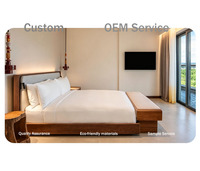 Solution tout-en-un : Ensembles de meubles de chambre d'hôtel personnalisés, modernes, écologiques, en panneaux de mélamine, basés sur des dessins