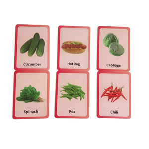 Tarjetas de Aprendizaje para Niños con Diseño Personalizado, Tarjetas Educativas de Papel con Diseño de Vegetales - Product Image 2