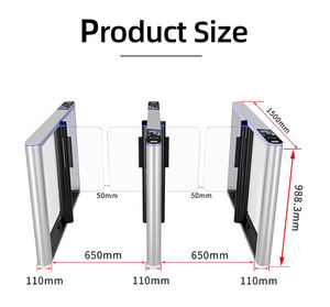 Tourniquet intelligent haute sécurité anti-accostage, installation facile, vitesse rapide, avec reconnaissance faciale et empreinte digitale - Product Image 5