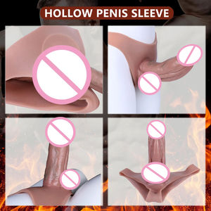 Pantalon avec pénis factice portable pour hommes, <span class=keywords><strong>sissy</strong></span> crossdresser, extension de pénis, augmentation de la circonférence, féminisation, prothèse - Product Image 6