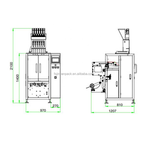 自動多機能パッキングマシンマルチレーンサシェパッキングマシンスティックバッグパッキングマシン - Product Image 3
