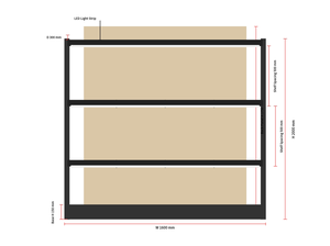 LUX Customized Retail Bakery Store Display <b>Rack</b> Wooden Frame Furniture for Bread Cake Shop for Shop for Showcase 3D Design - Product Image 5