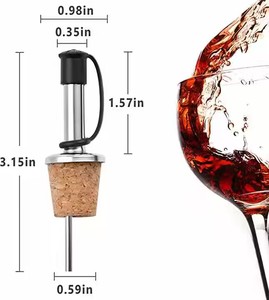 Cao Cấp Biểu Tượng Tùy Chỉnh Thiết Kế Thép Không Gỉ Rượu Vang <span class=keywords><strong>Pourer</strong></span> Nút Chai Rượu Vang Bụi Bìa Dầu Ô Liu Rượu Chai Đổ Rượu Vang <span class=keywords><strong>Pourer</strong></span> - Product Image 2