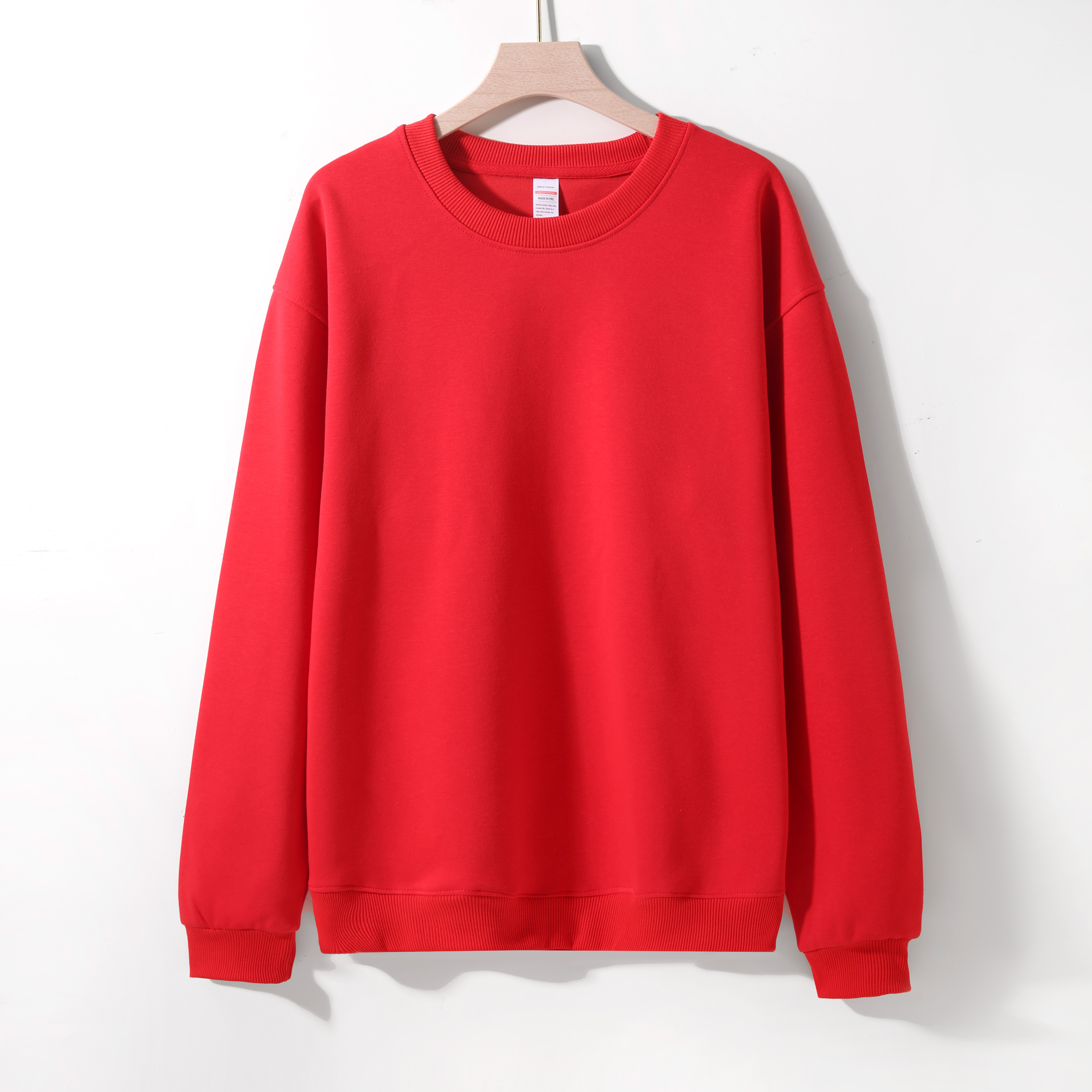 Red-Parent-child cotton T-shirt with round neck
