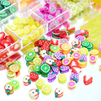 12 Grids Gemengde 3D Fruitplakjes Nageldecoratie Charms Polymeerklei DIY Designs Plakjes Citroen Nageldecoratie Zachte Klei Polish Manicure