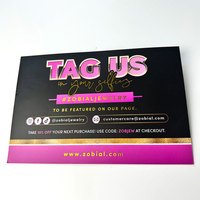 Impresión de Tarjetas de Agradecimiento Comerciales, Postales, Tarjetas de Felicitación Publicitarias en Varios Papeles de Lujo con Estampado de Logo en Lámina Dorada y Barniz UV Selectivo