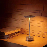 Lampe de table moderne en métal sans fil magnétique professionnelle, rechargeable, LED, lumière de nuit réglable en couleur, tactile, de luxe