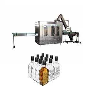 Fully Automatic ROPP Cap Glass Bottle Wine Liquor Filling Machine Industrial Bottle Packing Production Line