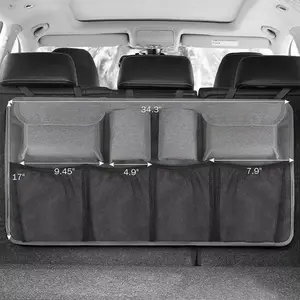 汽车行李箱收纳器后座网储物座椅靠背货物网袋工具袋